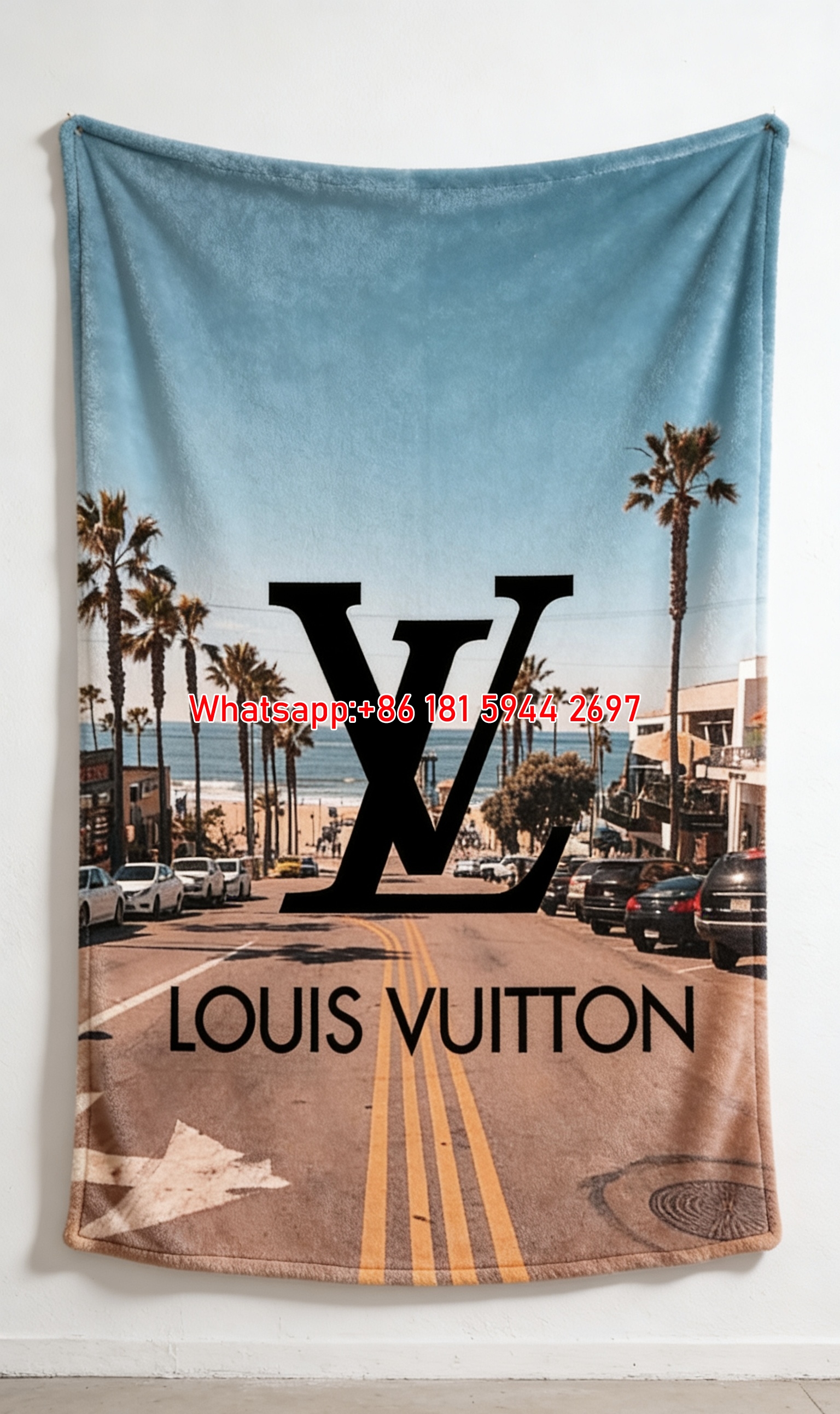 LV Coastal Drive Blanket LV Palm Beach Blvd Throw IMG_3271